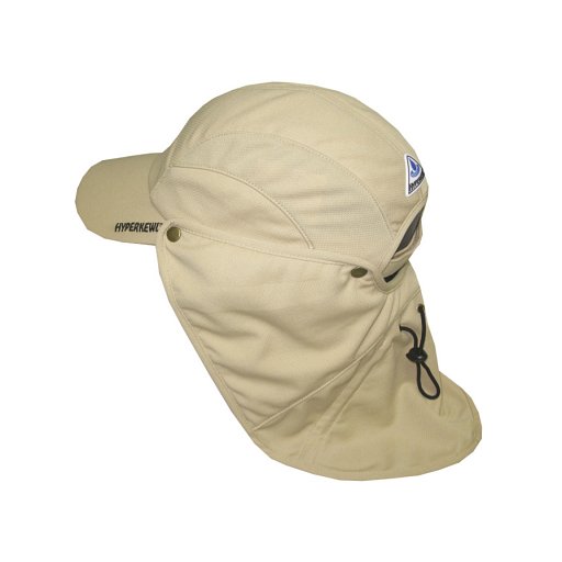 Techniche 6596 HyperKewl™ Evaporative Cooling Ultra Sport Caps with Neck Shade. Khaki color.